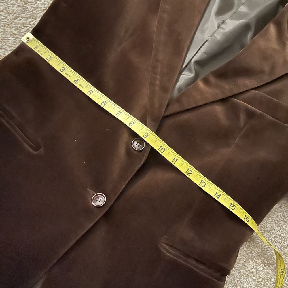 Vintage Velvet CASUAL CORNER Chocolate Brown Blazer - Picture 13 of 16